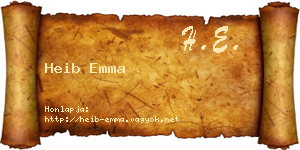 Heib Emma névjegykártya